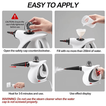 ERGONOMIC HANDHELD MULTIPURPOSE STEAM CLEANER